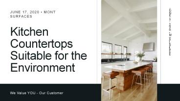 Kitchen countertops suitable for the environment