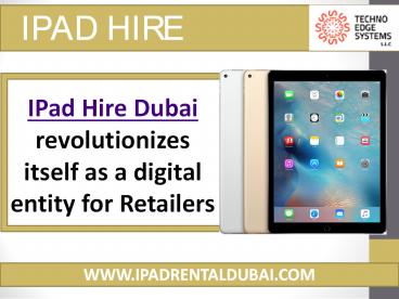 Ipad Hire Services in Dubai