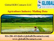 Agriculture Industry Mailing Data