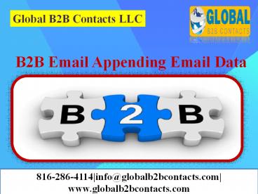 B2B Email Appending Email Data