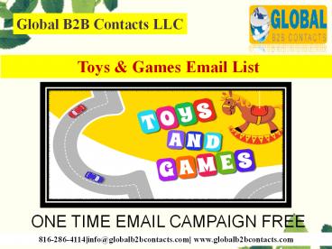 Toys & Games Email data