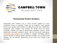 Residentail Roller Shutters