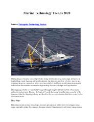 Marine Technology Trends 2020