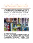 Running An Electrical Store Successfully – A Few Helpful Tips - Mathaji Hardware PowerPoint PPT Presentation