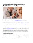 7 Things to Know When Choosing an Audiologist in Austin Tx PowerPoint PPT Presentation