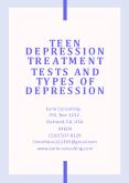 Teen Depression Treatment Tests and Types of Depression PowerPoint PPT Presentation