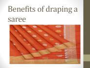 Benefits of draping a saree
