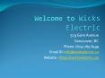 Wicks Electric - Best Electricians Vancouver PowerPoint PPT Presentation