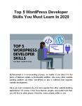 Top 5 WordPress Developer Skills You Must Learn In 2020 PowerPoint PPT Presentation