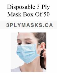 Disposable 3 Ply Mask Box Of 50