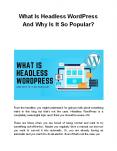 What Is Headless WordPress And Why Is It So Popular? PowerPoint PPT Presentation