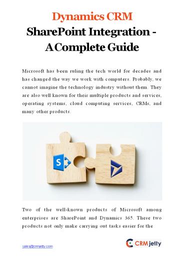 Dynamics CRM SharePoint Integration - A Complete Guide