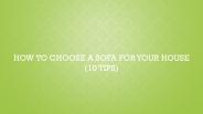 Choosing a Sofa
