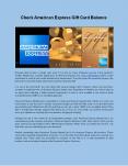 How to Check American Express Gift Card Balance? PowerPoint PPT Presentation