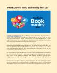 Instant Approval Social Bookmarking Sites List PowerPoint PPT Presentation
