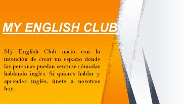 Aprenda inglés en línea de My English Club