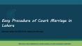 Perform Your Marriage By Latest Court Marriage Procedure in Pakistan PowerPoint PPT Presentation