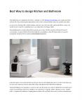 Kitchen and Bathroom Design PowerPoint PPT Presentation