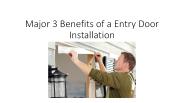 Benefits of Entry door installation