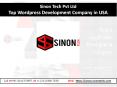 Top Wordpress Development Company in USA - Sinon Tech Pvt Ltd PowerPoint PPT Presentation