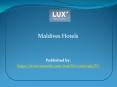 Maldives Hotels PowerPoint PPT Presentation