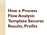 How a Process Flow Analysis Template Secures Results, Profits