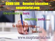 CCMH 506     Genuine Education - snaptutorial.com