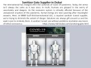 sanitizer gate in Dubai