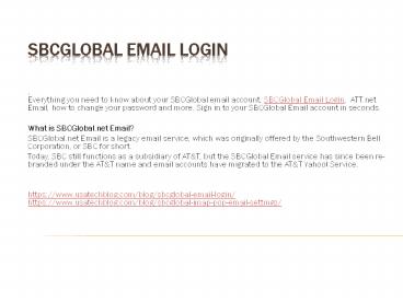sbcglobal email login page