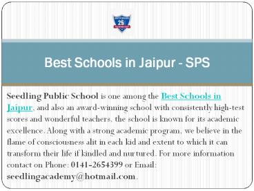 Best Schools in Jaipur - SPS (1)