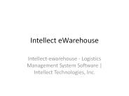Intellect-ewarehouse - Logistics Management System Software | Intellect Technologies