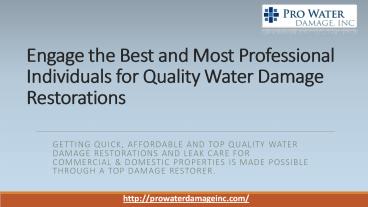 Water Damage Restoration Services Manhattan Beach CA