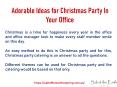 Adorable Ideas for Christmas Party In Your Office PowerPoint PPT Presentation