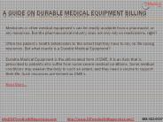 A Guide on Durable Medical Equipment Billing