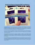 American Express Prepaid Gift Card Balance PowerPoint PPT Presentation