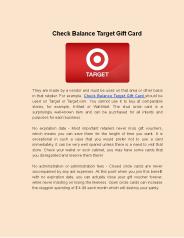 Check Balance Target Gift Card