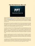 High Ppt Submission Sites List PowerPoint PPT Presentation