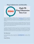 Ping Submission and Benefits PowerPoint PPT Presentation