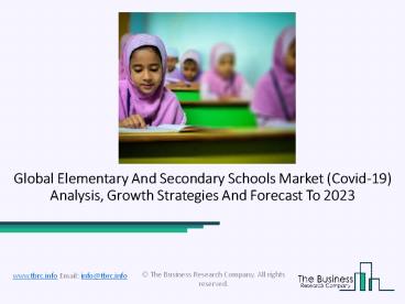 Elementary And Secondary Schools Market  Opportunity Analysis – International Industry Overlook