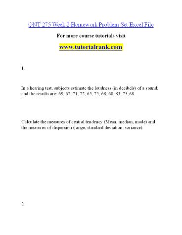 QNT 275T Extraordinary Success |tutorialrank.com