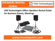 Best Speaker Rental Services In Dubai