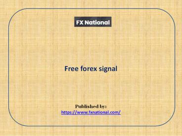 Free forex signal