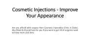 Cosmetic Injections - Improve Your Appearance