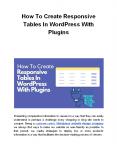 How To Create Responsive Tables In WordPress With Plugins PowerPoint PPT Presentation