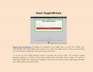 Check Target Gift Card