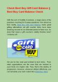 Check Best Buy Gift Card Balance || Best Buy Card Balance Check