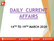 Daily Current Affairs in  english 2020