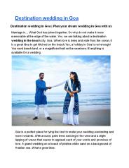 Wedding planner in Goa