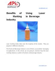 Benefits of Using Laser Marking in Beverage Industry