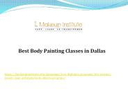 Best Body Painting Classes in Dallas